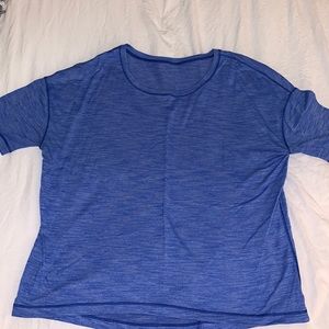 Lululemon royal blue short sleeved top